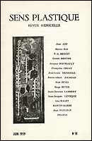 Sens Plastique. Revue mensuelle NIV. Paris, Librairie-Galerie Le Soleil dans la Tte, 1959.