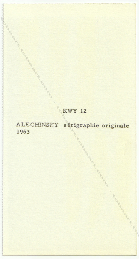 Pierre ALECHINSKY. Maman - (KWY 12). Srigraphie originale / original silkscreen, 1963.