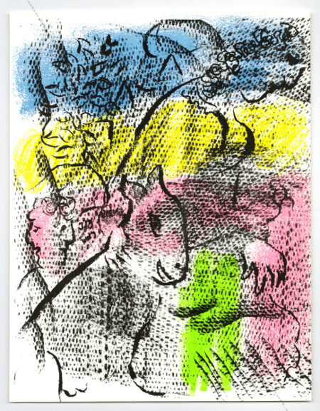 Marc CHAGALL - Couple  la chvre. Lithographie originale / original lithograph, 1970.