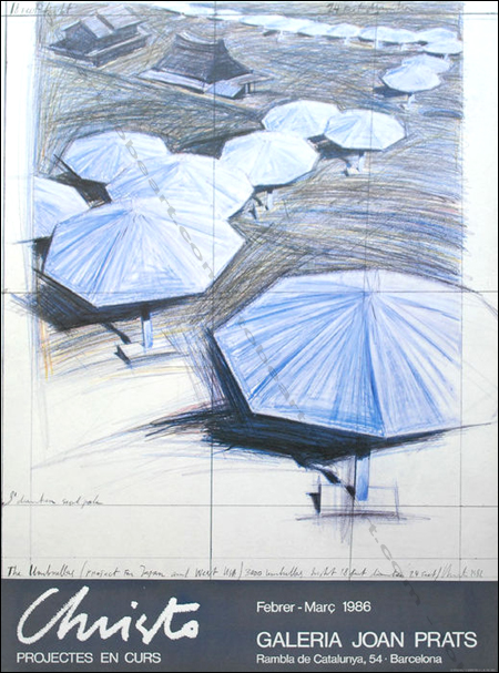 CHRISTO & Jeanne-Claude - Projectes en curs. Affiche originale / Original poster. Barcelone, Galerie Joan Prats, 1986.