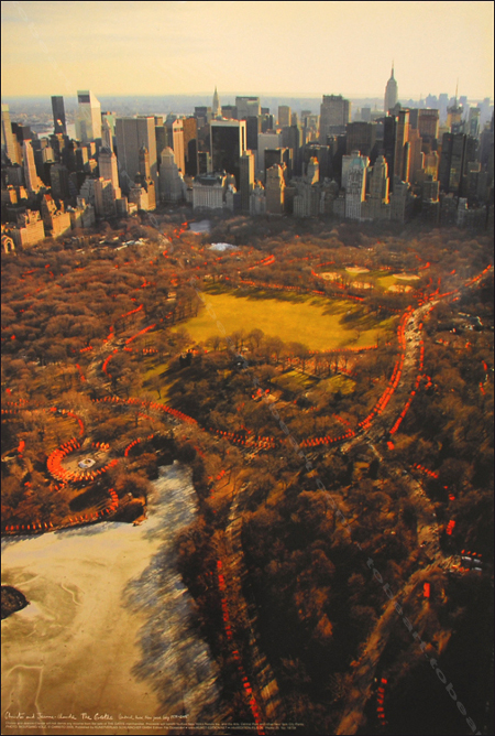 Affiche originale  / Original poster de CHRISTO & Jeanne-Claude. The Gates - New York Central Park 1979-2005.