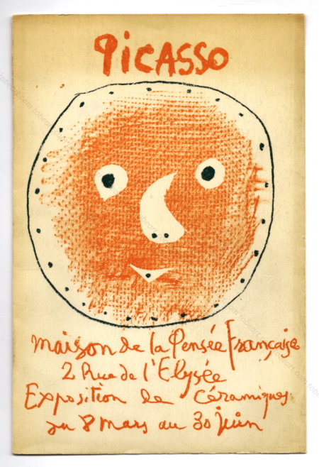 Pablo PICASSO - Exposition de Cramiques. Lithographie originale / original lithograph. Paris, Maison de la Pense Franaise, 1958.