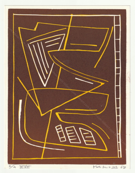 Alberto MAGNELLI - Lithographie / lithograph, XXème Siècle 1971.