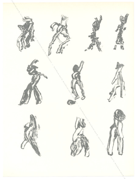 Henri MICHAUX - Dix figures. Lithographie originale / original lithograph, 1952.