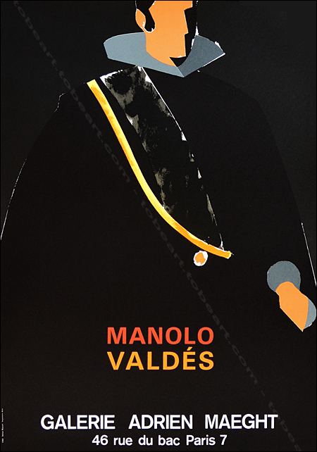 Manolo VALDÉS. FELIPE IV. Affiche originale en lithographie / Original poster in lithography. Paris, Galerie Maeght, 1986.