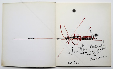 Oeuvre originale de Georges Mathieu - Paris 1973.
