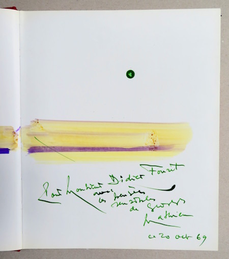 Oeuvre originale de Georges Mathieu - Paris 1969.