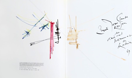 Oeuvre originale de Georges Mathieu - Paris 1969.